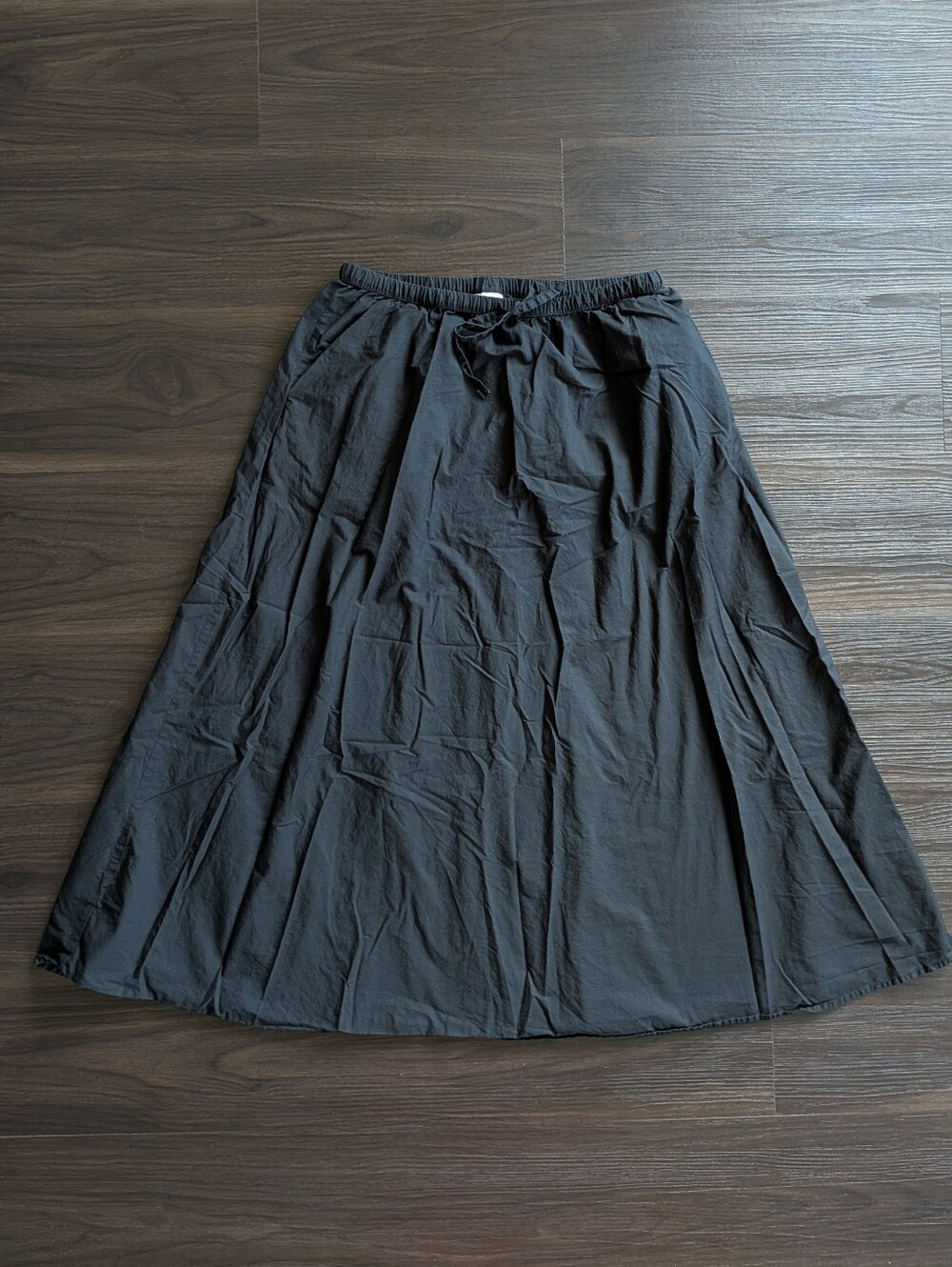 A New Day Black 100% Cotton Maxi Skirt Fall Boho Goth Autumn Medium